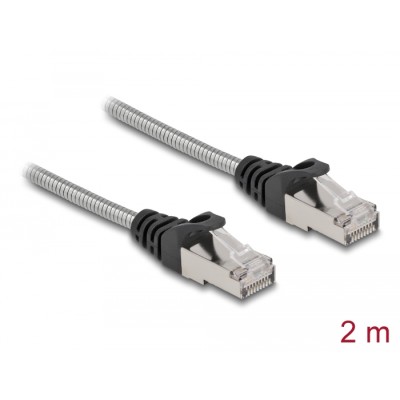 Delock RJ45 Cable Cat.6A U/FTP with metal jacket 2 m
