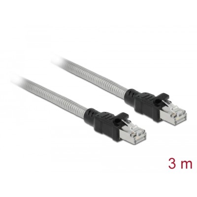 Delock RJ45 Cable Cat.6A U/FTP with metal jacket 3 m