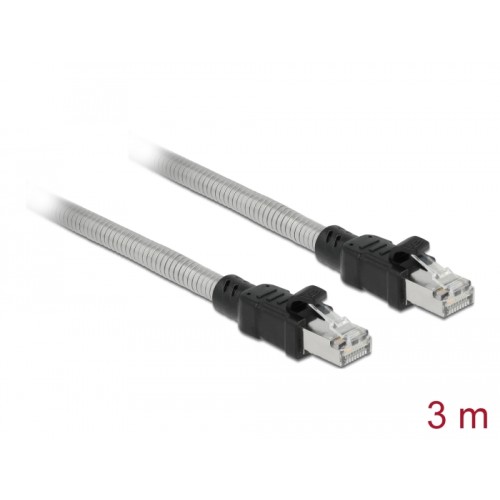 Delock RJ45 Cable Cat.6A U/FTP with metal jacket 3 m