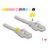 Delock Network cable RJ45 Cat.6A S/FTP with colored clips 1 m