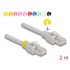 Delock Network cable RJ45 Cat.6A S/FTP with colored clips 2 m