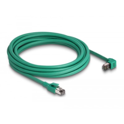 Delock RJ45 Network Cable PROFINET SF/UTP 90° angled 5 m green 2