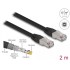 Delock RJ45 Network Cable Cat.6A S/FTP PE Outdoor 2 m black