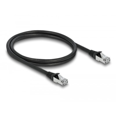 Delock RJ45 Network Cable Cat.6A S/FTP PUR Outdoor 1 m black 2