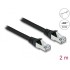 Delock RJ45 Network Cable Cat.6A S/FTP PUR Outdoor 2 m black