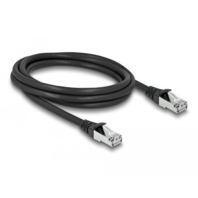 Delock RJ45 Network Cable Cat.6A S/FTP PUR Outdoor 2 m black 2