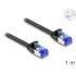 Delock RJ45 Flat Patch Cable plug to plug Cat.6A flexible 1 m black