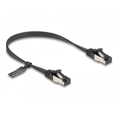 Delock RJ45 Flat Patch Cable plug to plug Cat.8.1 flexible 0.25 m black 2