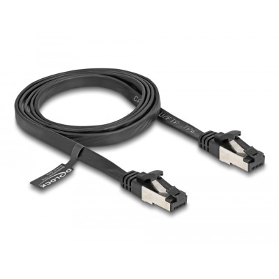 Delock RJ45 Flat Patch Cable plug to plug Cat.8.1 flexible 1 m black 2