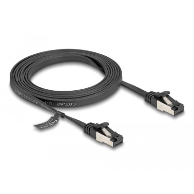 Delock RJ45 Flat Patch Cable plug to plug Cat.8.1 flexible 2 m black 2