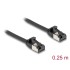 Delock RJ45 Cable plug to plug Cat.8.1 flexible 0.25 m black