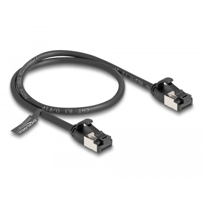 Delock RJ45 Cable plug to plug Cat.8.1 flexible 0.5 m black 2