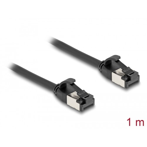 Delock RJ45 Cable plug to plug Cat.8.1 flexible 1 m black