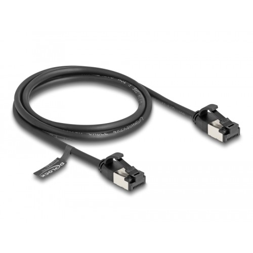 Delock RJ45 Cable plug to plug Cat.8.1 flexible 1 m black