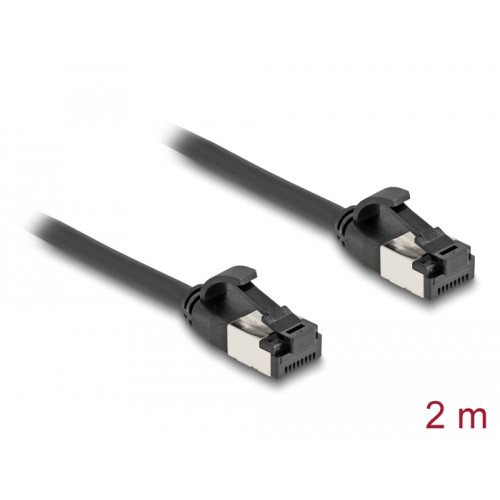 Delock RJ45 Cable plug to plug Cat.8.1 flexible 2 m black