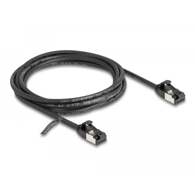 Delock RJ45 Cable plug to plug Cat.8.1 flexible 2 m black 2