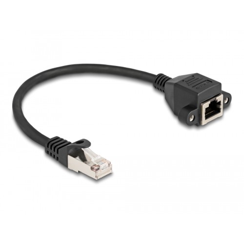 Delock RJ50 Extension Cable male to female S/FTP 0.25 m black