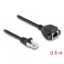 Delock RJ50 Extension Cable male to female S/FTP 0.5 m black