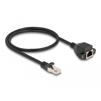 Delock RJ50 Extension Cable male to female S/FTP 0.5 m black 2