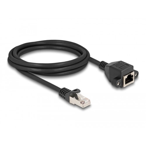Delock RJ50 Extension Cable male to female S/FTP 2 m black