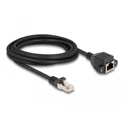 Delock RJ50 Extension Cable male to female S/FTP 3 m black 2