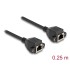 Delock RJ50 Extension Cable female to female S/FTP 0.25 m black