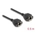 Delock RJ50 Extension Cable female to female S/FTP 0.5 m black