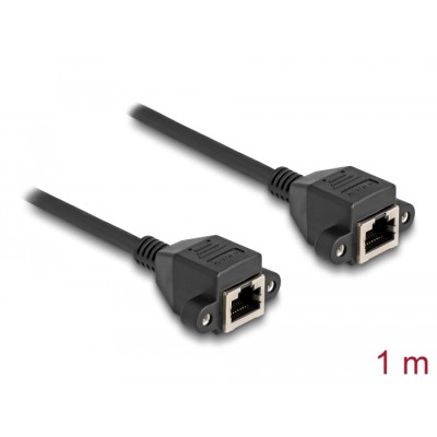 Delock RJ50 Extension Cable female to female S/FTP 1 m black
