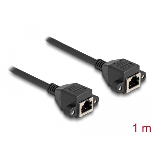 Delock RJ50 Extension Cable female to female S/FTP 1 m black