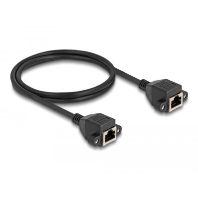 Delock RJ50 Extension Cable female to female S/FTP 1 m black 2