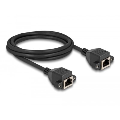 Delock RJ50 Extension Cable female to female S/FTP 2 m black 2