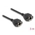 Delock RJ50 Extension Cable female to female S/FTP 3 m black