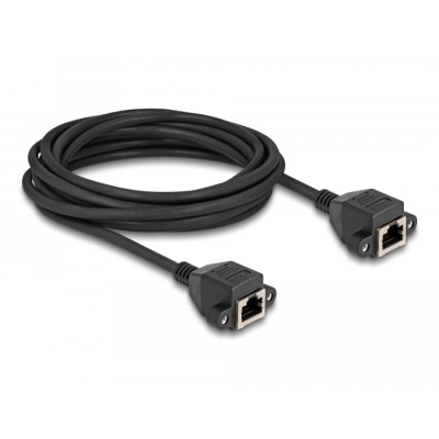 Delock RJ50 Extension Cable female to female S/FTP 5 m black 2