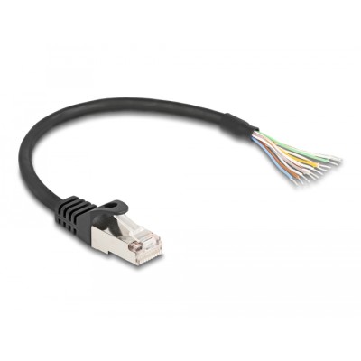 Delock Cable RJ50 male to open wire ends S/FTP 0.25 m black 2