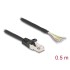 Delock Cable RJ50 male to open wire ends S/FTP 0.5 m black