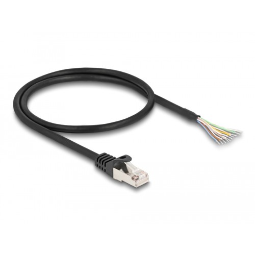 Delock Cable RJ50 male to open wire ends S/FTP 0.5 m black