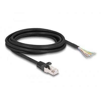 Delock Cable RJ50 male to open wire ends S/FTP 3 m black 2