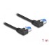 Delock RJ45 Network Cable Cat.6A S/FTP left angled 1 m black