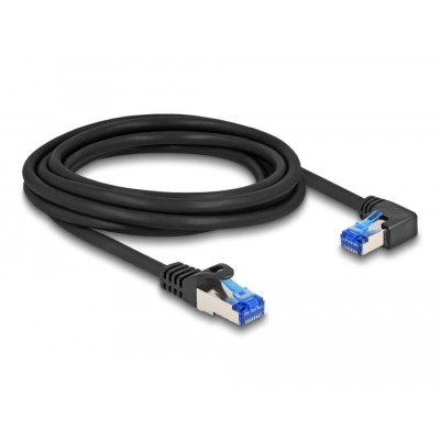 Delock RJ45 Network Cable Cat.6A S/FTP straight / right angled 3 m black 2