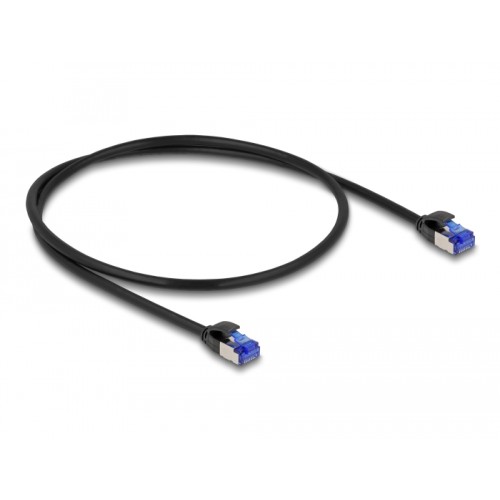 Delock RJ45 Network Cable Cat.6A S/FTP Slim 0.5 m black