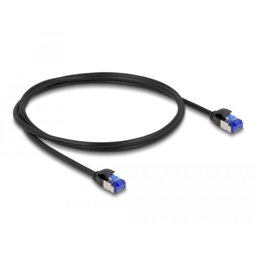 Delock RJ45 Network Cable Cat.6A S/FTP Slim 1 m black