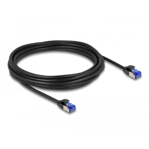 Delock RJ45 Network Cable Cat.6A S/FTP Slim 5 m black
