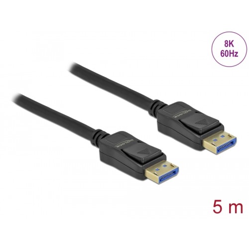 Delock DisplayPort cable 8K 60 Hz 40 Gbps 5 m