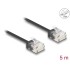 Delock RJ45 Network Cable Cat.6 UTP Ultra Slim 5 m black with short plugs