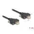 Delock USB 2.0 Cable Type-A male to male with screw distance 30 mm 1 m black