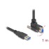 Delock USB 5 Gbps Cable USB Type-A male straight to USB Type-B male with screw distance 22 mm 90° upwards angled 1 m black