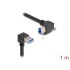 Delock USB 5 Gbps Cable USB Type-A male 90° downwards angled to USB Type-B male with screw 90° right angled 1 m black