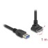 Delock USB 5 Gbps Cable USB Type-A male straight to USB Micro-B male with screw distance 18 mm 90° upwards angled 1 m black