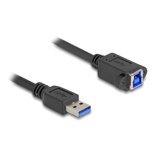 Delock USB 5 Gbps Cable USB Type-A male to USB Type-B female for installation 1 m black