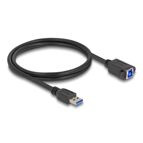 Delock USB 5 Gbps Cable USB Type-A male to USB Type-B female for installation 1 m black